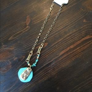 NWT turquoise and silver necklace